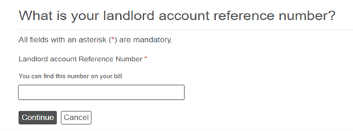 what is your landlord account ref number